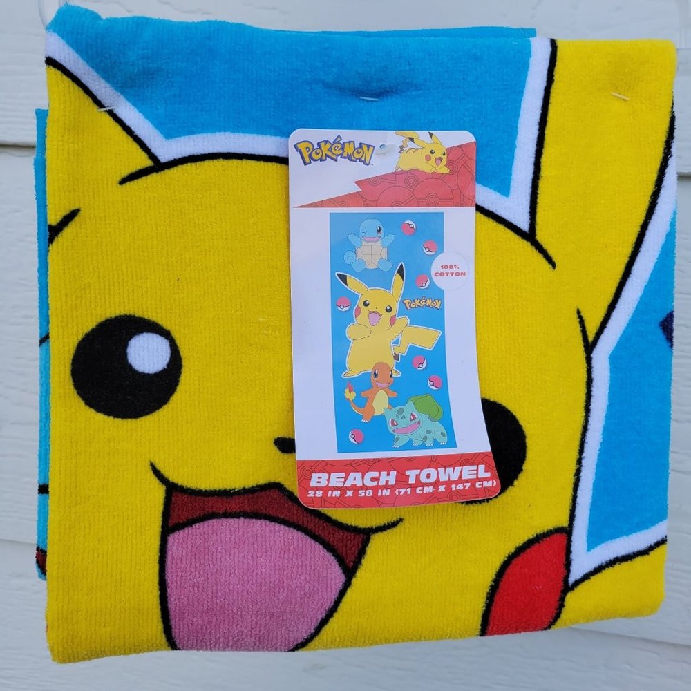 pikachu towel / pokemon towel /